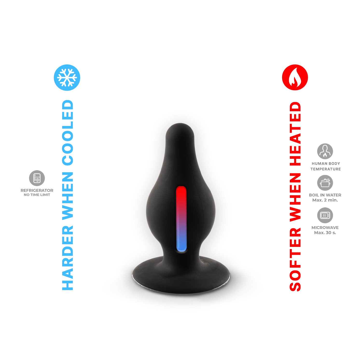 Silexd - Premium Silicone Plug Taglia L - Nero