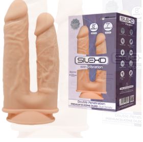 Silexd - Vibratore Premium Doppio Silicone Mod.1 8' - 7' - Color Carne