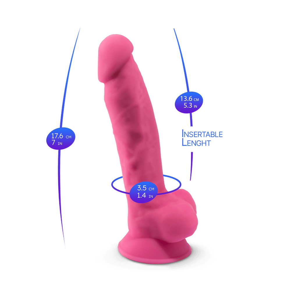 Silexd - Dildo Premium Silicone Mod.1 7'' - Glow in the Dark