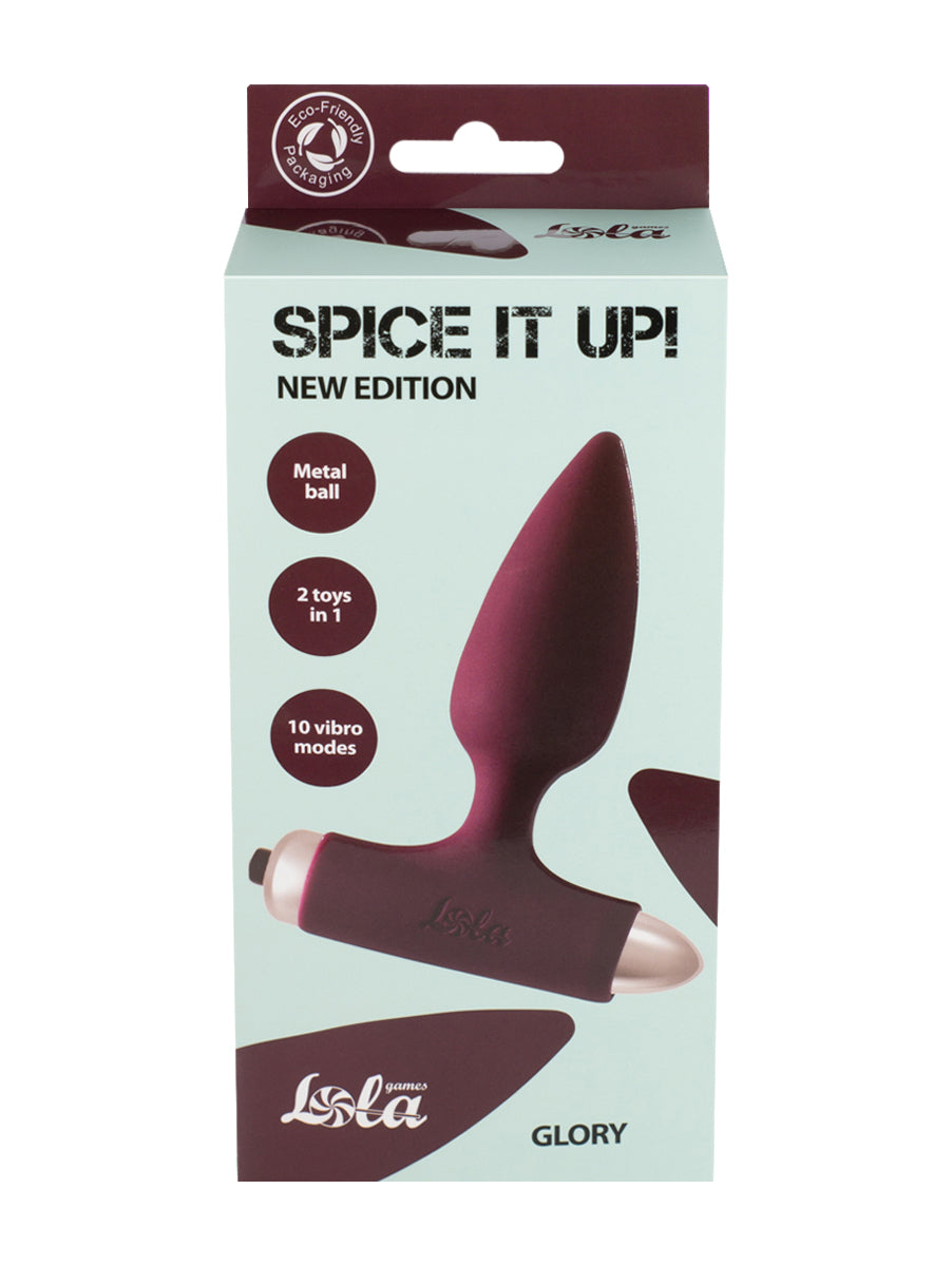 Lola Games - Vibrating Anal Plug with Metal Bead Glory - Red