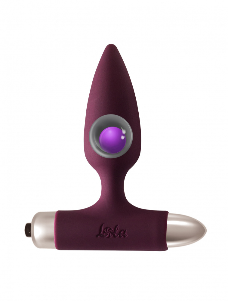 Lola Games - Vibrating Anal Plug with Metal Bead Glory - Red