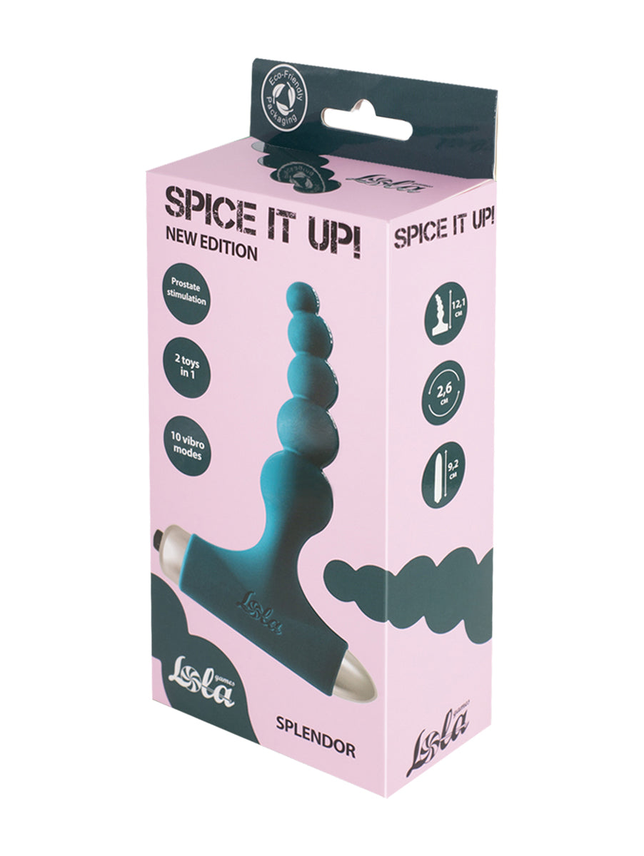 Lola Games - Splendor Vibrating Butt Plug - Blue