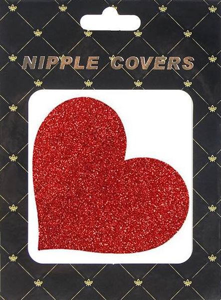Oh Yeah - Pasties Adesivi con Glitter - Cuore Rosso
