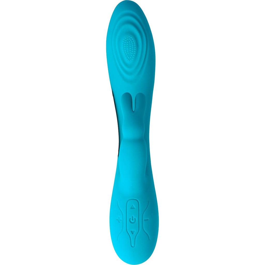 BLUE RECHARGEABLE PULSATING VIBRATOR V9