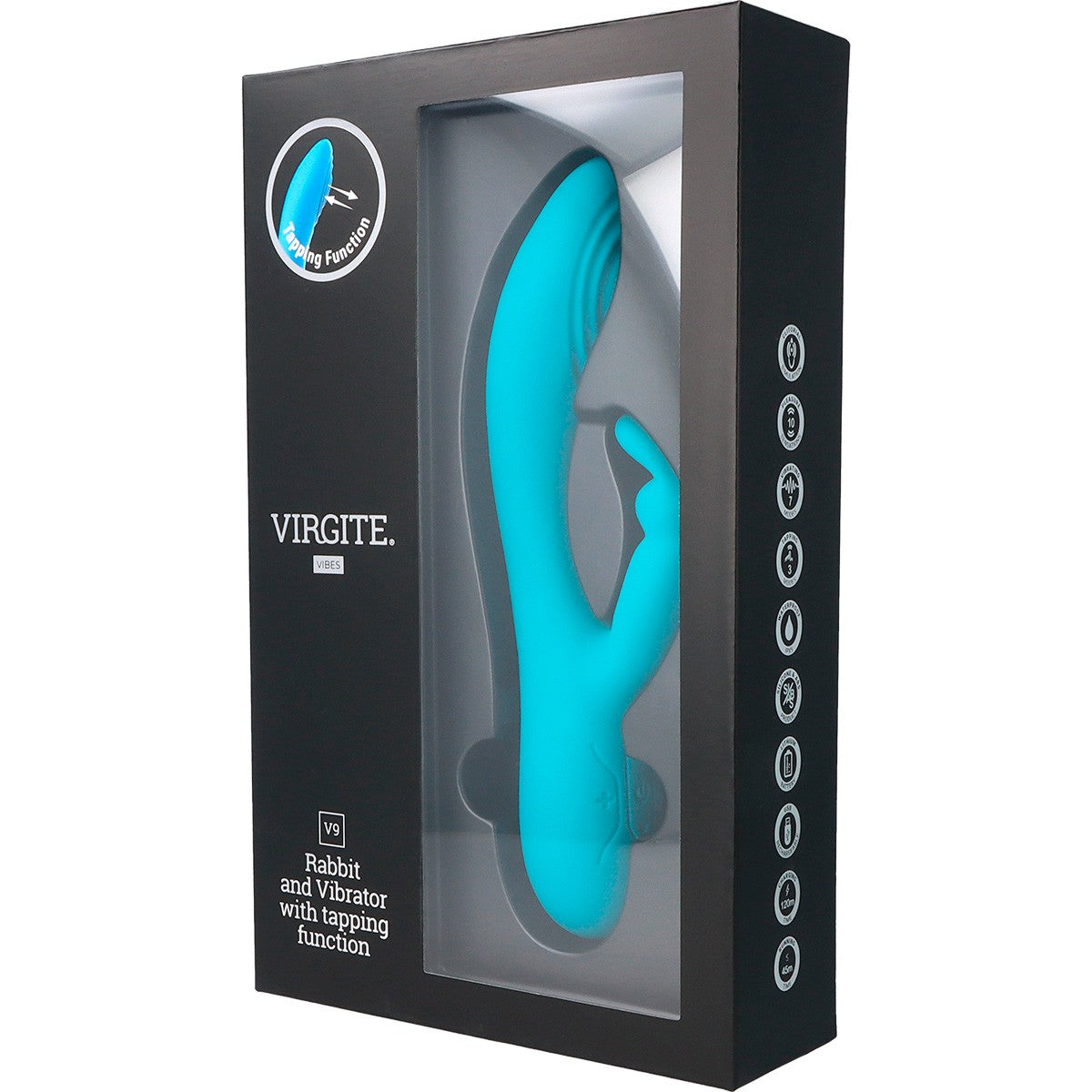 BLUE RECHARGEABLE PULSATING VIBRATOR V9