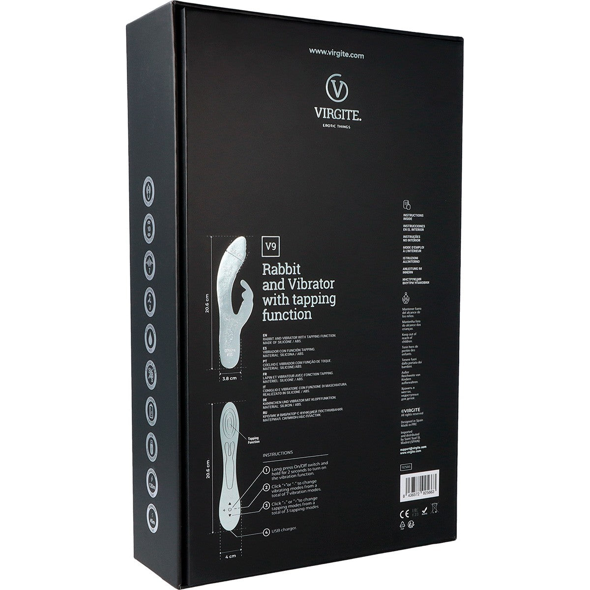 BLUE RECHARGEABLE PULSATING VIBRATOR V9