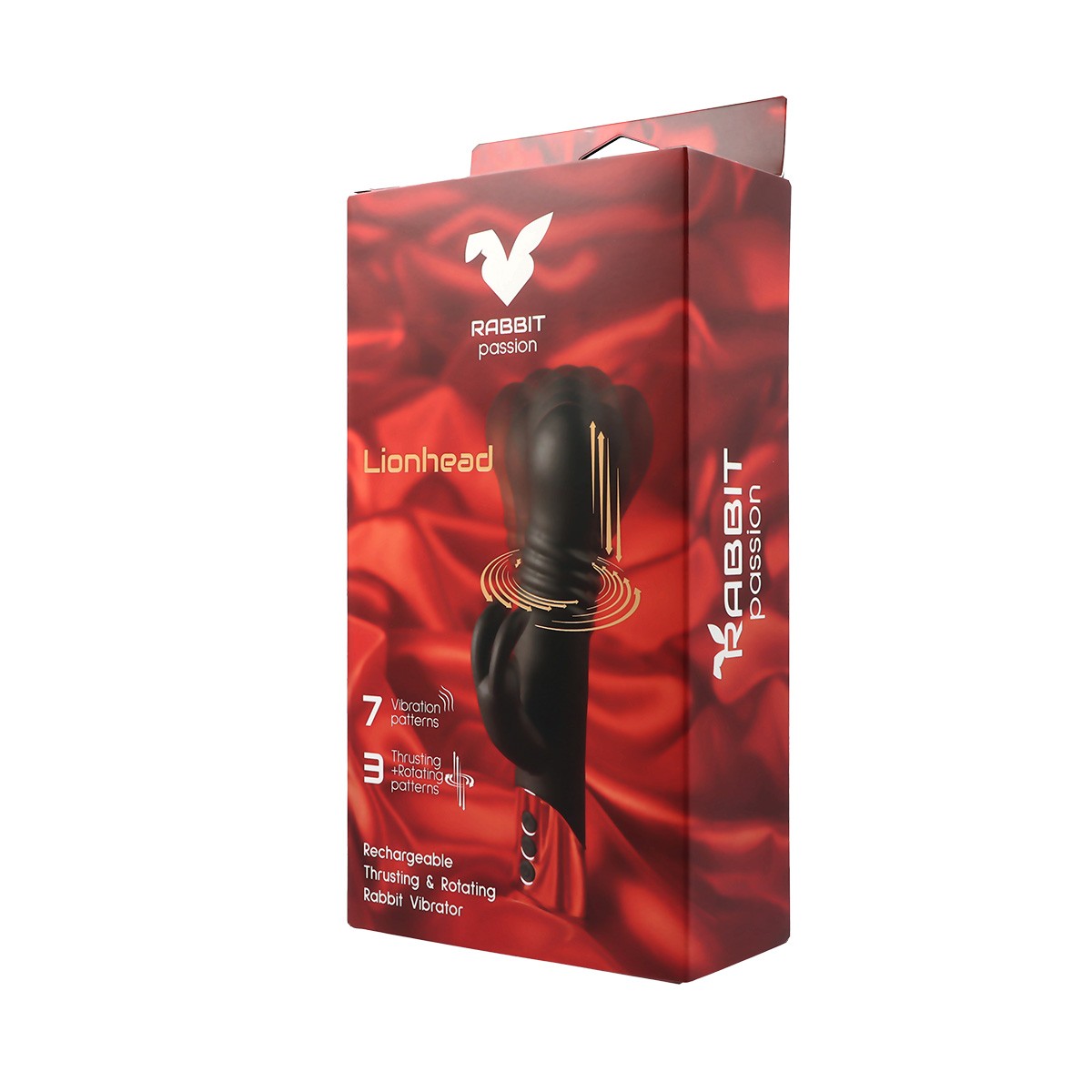 LIONHEAD RECHARGEABLE RABBIT VIBRATOR WITH THRUSTING AND ROTATING MOTION