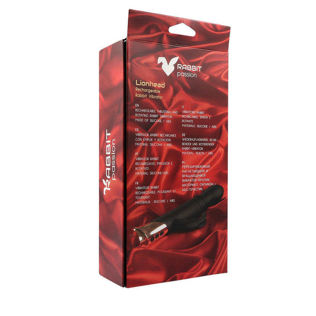 LIONHEAD RECHARGEABLE RABBIT VIBRATOR WITH THRUSTING AND ROTATING MOTION