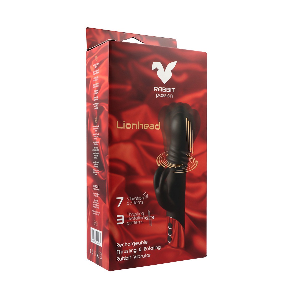 LIONHEAD RECHARGEABLE RABBIT VIBRATOR WITH THRUSTING AND ROTATING MOTION