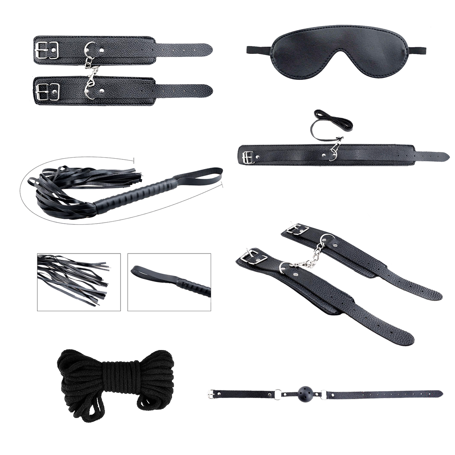 Alive - Secret Desires BDSM Kit - 8 Pezzi - Nero