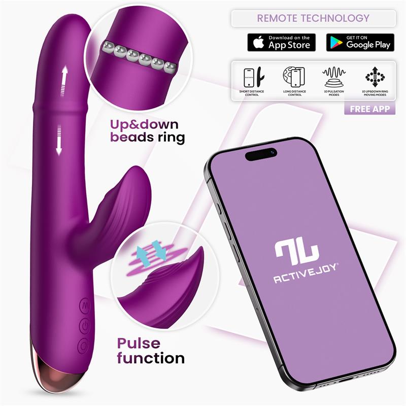 Into You - Sendel Vibe - Vibratore con Anello di Palline Interne Su e Giù e Pulsazione Clitoridea + APP