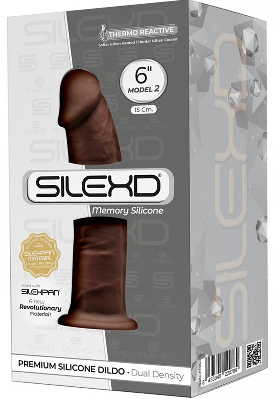 Silexd - Premium Silicone Dildo Mod.2 6'' - Brown