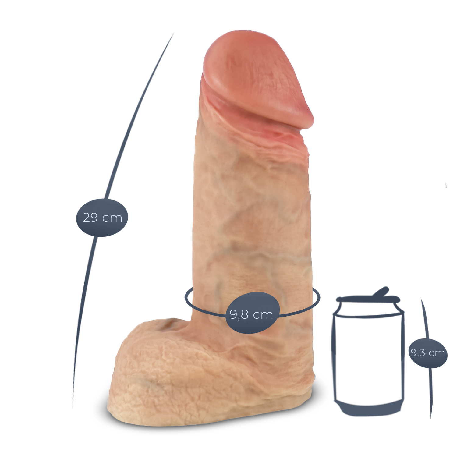 Silexd - Dildo Premium Real Skin Model 1 - 11"