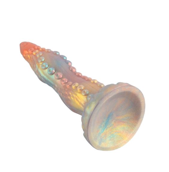 VSC Novelty - Multicolored Silicone Dildo with Tentacle Glitter - Ligula