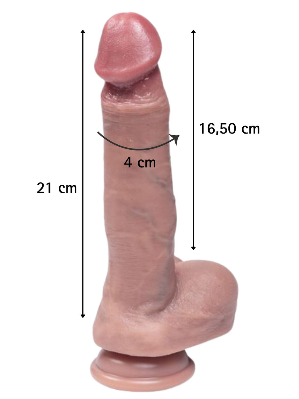 Fantasy Toys - Ultra Realistic Soft Skin Dildo - 21 cm