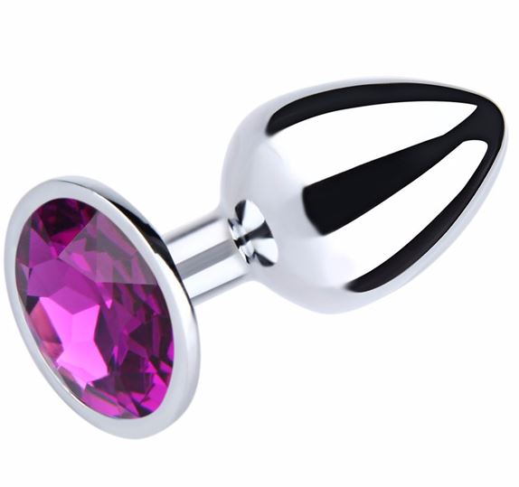 Fantasy Toys - Aluminum Plug with Purple Jewel - S