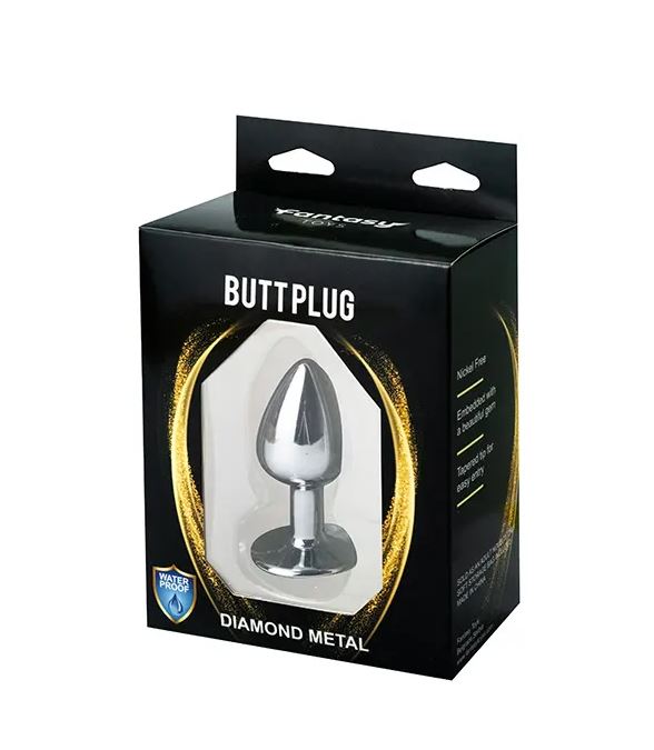 Fantasy Toys - Aluminium Plug with Red Jewel - M