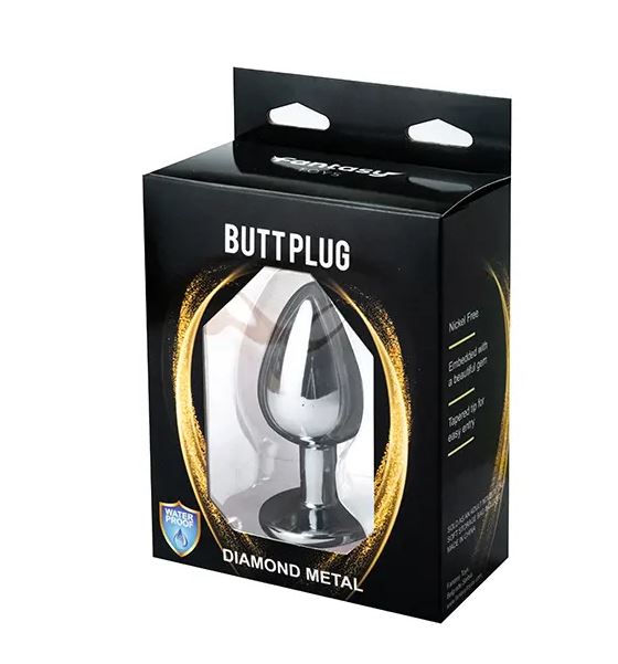 Fantasy Toys - Metal Plug with Silver Jewel - M