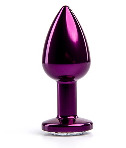 Fantasy Toys - Purple Metal Plug with Silver Gem - S