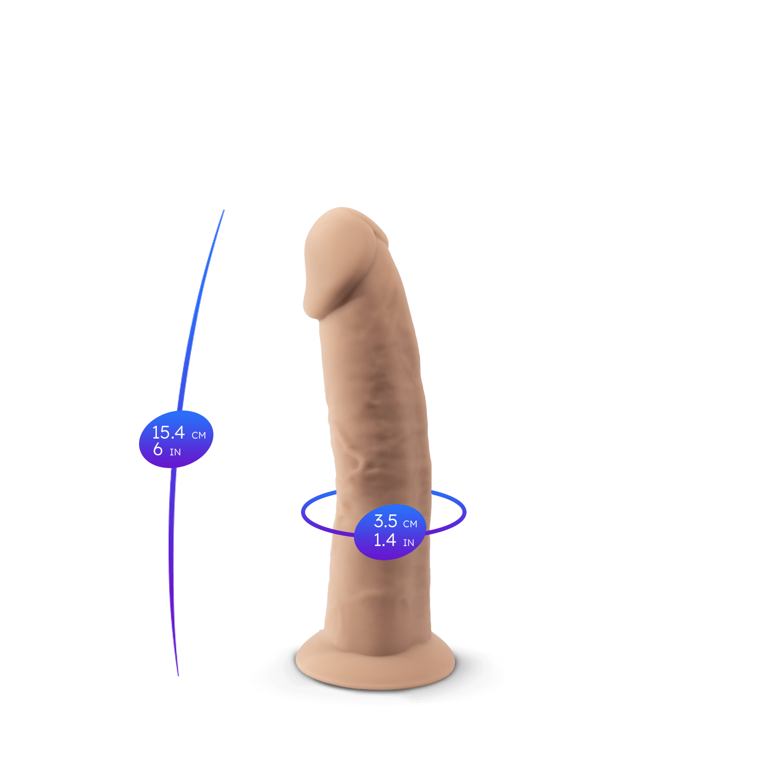 Silexd - Dildo Premium Silicone Mod.2 6'' - Color Carne