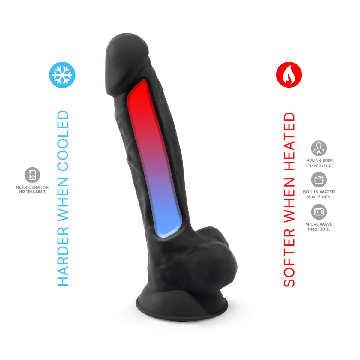 Silexd - Premium Silicone Dildo Mod.1 7'' - Black