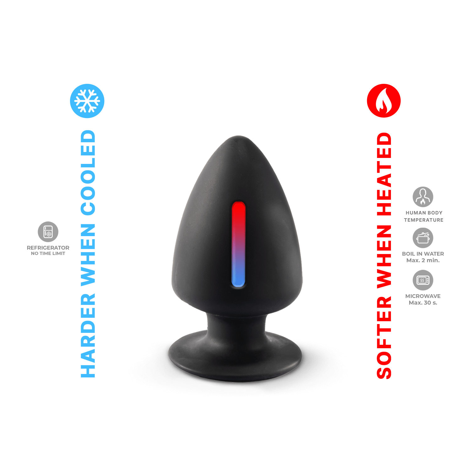 Silexd - Premium Silicone Plug Taglia M - Nero