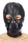 Fetish Temptation - Mask with Strap and Removable Gag - Black