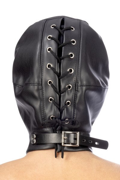 Fetish Temptation - Mask with Strap and Removable Gag - Black