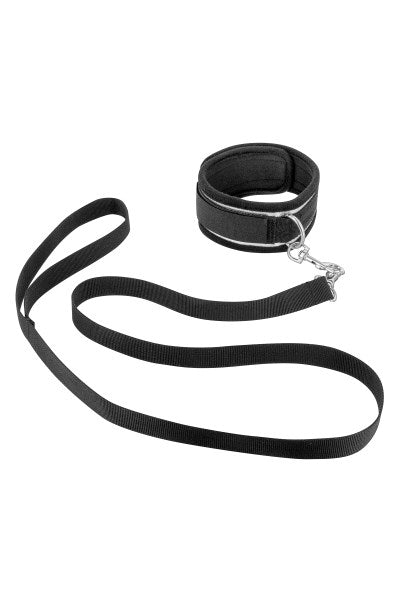 Fetish Tentation - Restraint Bar with Handcuffs and Collar - Black
