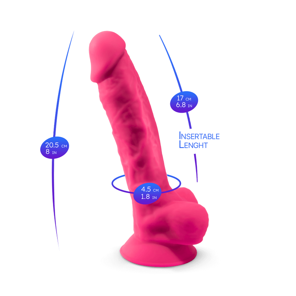 Silexd - Dildo Premium Silicone Mod.1 8'' - Rosa