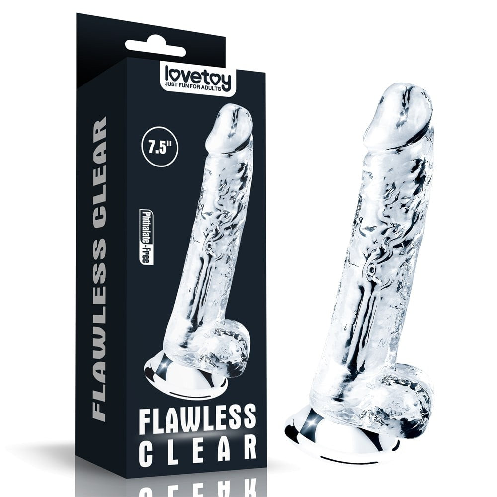 Impeccable 7.5'' clear dildo
