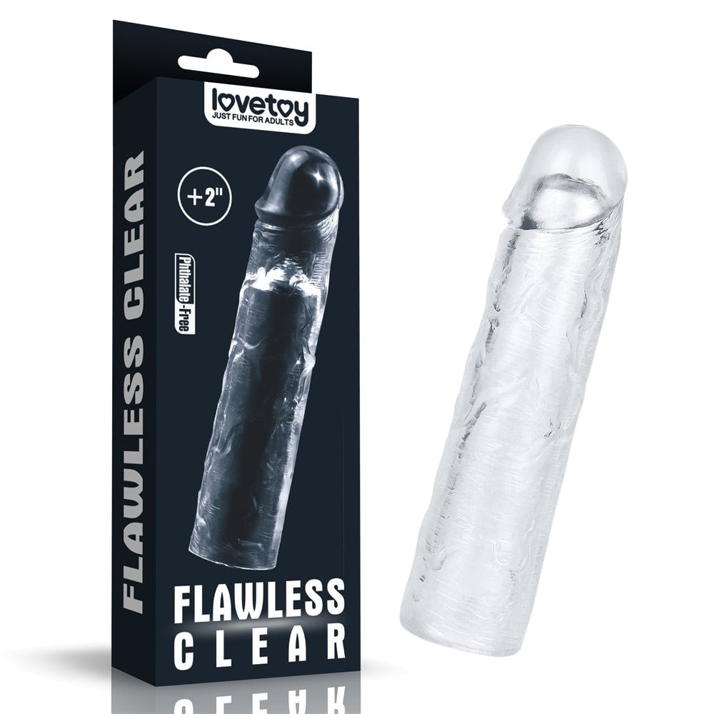 Flawless transparent penis sheath Add 2''