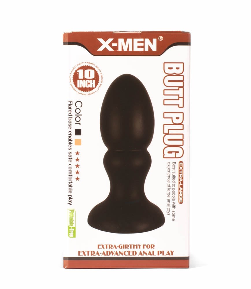 X-MEN 10" Huge Black Anal Plug 1