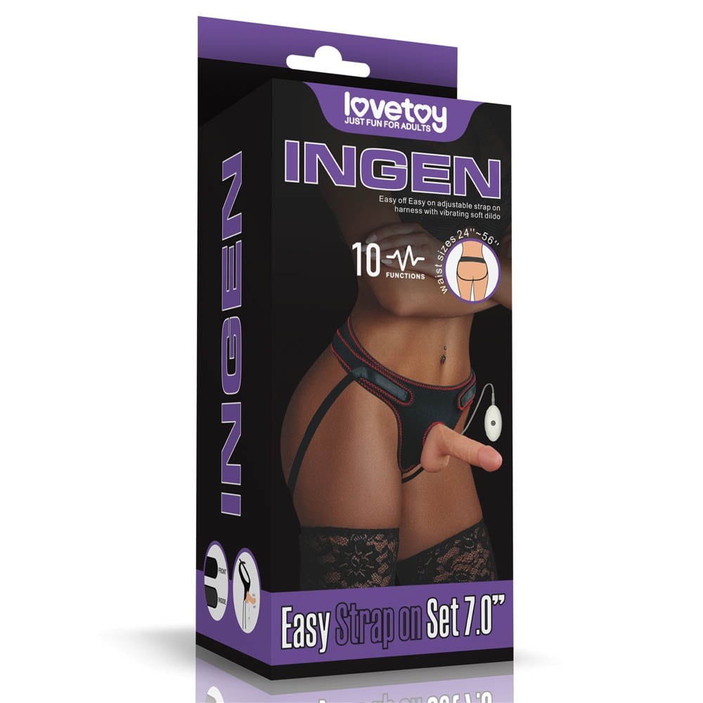 7.0" Easy Vibrating Strapon Set