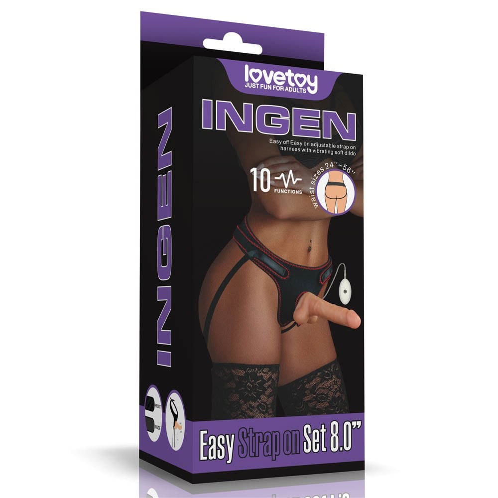 7.5" Easy Vibrating Strapon Set