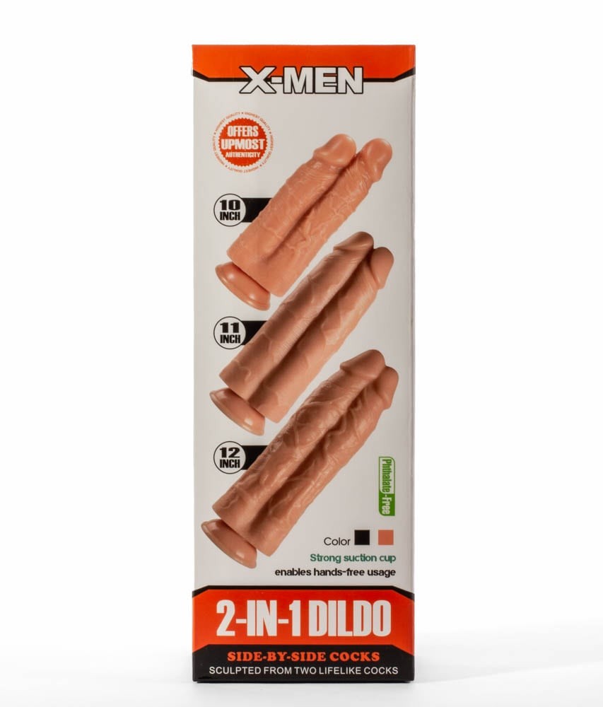 X-Men 11" 2-in-1 Flesh-Colored Dildo