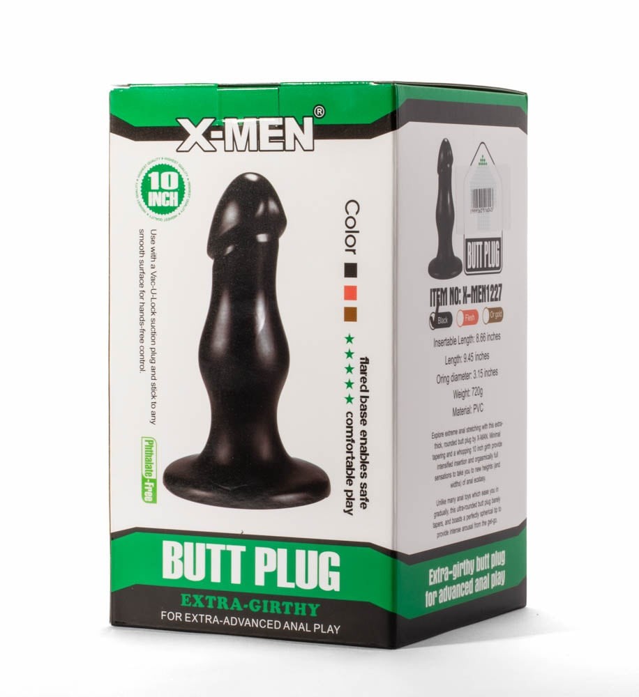 X-Men Extra Thick Anal Plug 8.66" Black II
