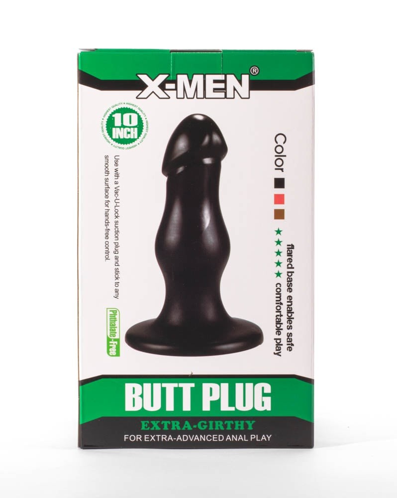 X-Men Extra Thick Anal Plug 8.66" Black II