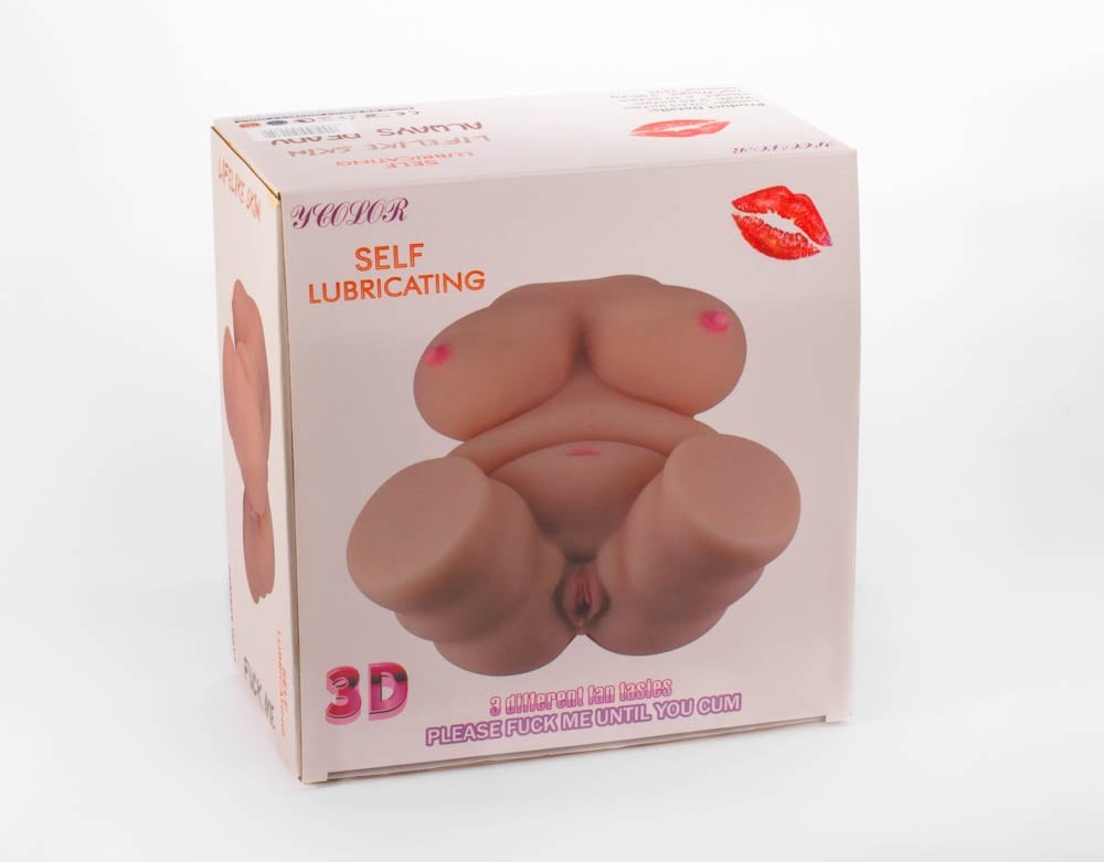 Masturbatore 3D a doppio foro V