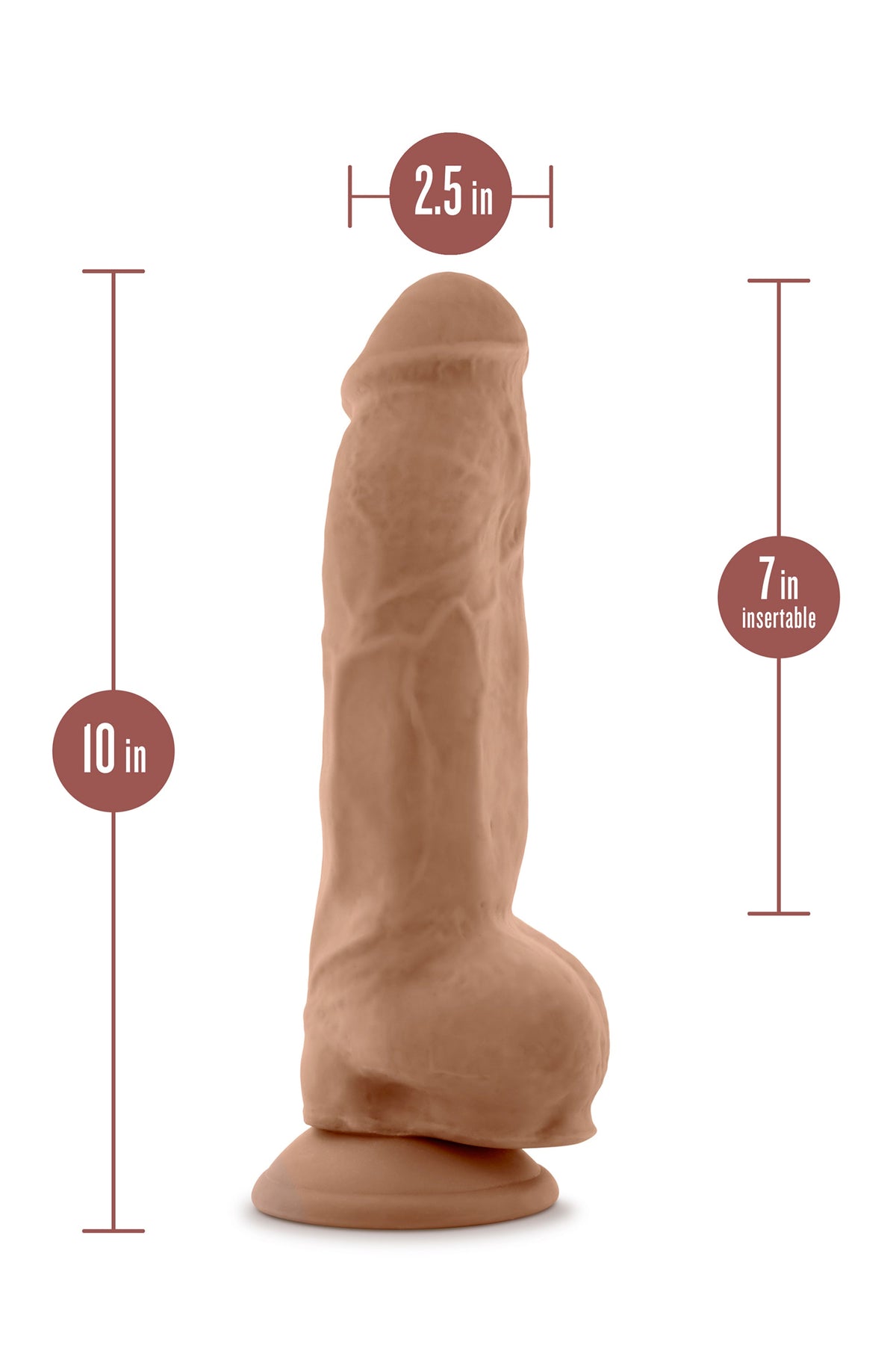 10-INCH NATURAL MOCHA LARGE DILDO