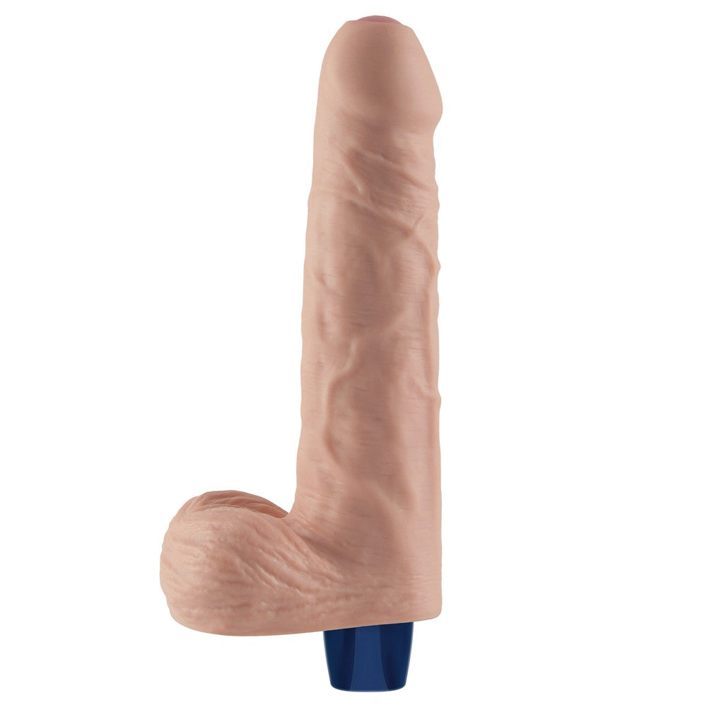 REAL SOFTEE 9" Rechargeable Vibrating Dildo (Flesh)