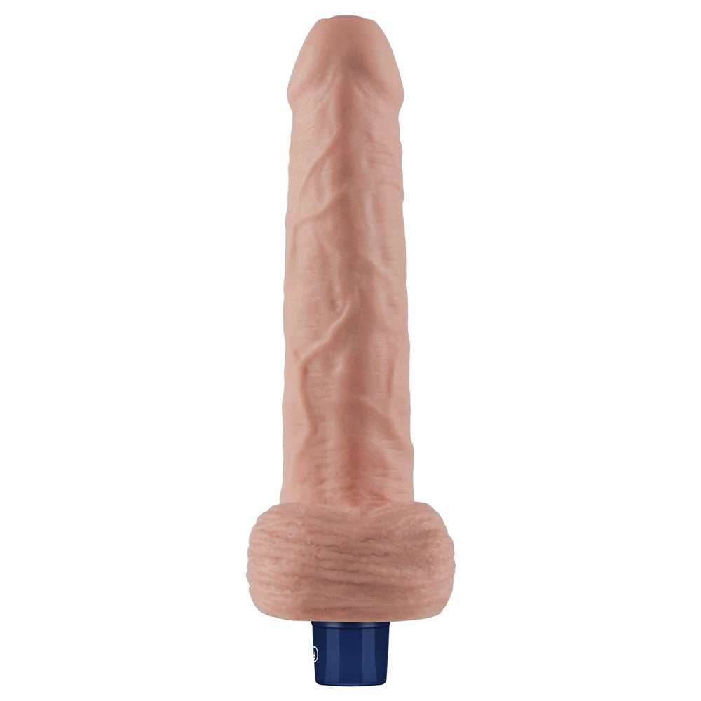 REAL SOFTEE 9" Rechargeable Vibrating Dildo (Flesh)