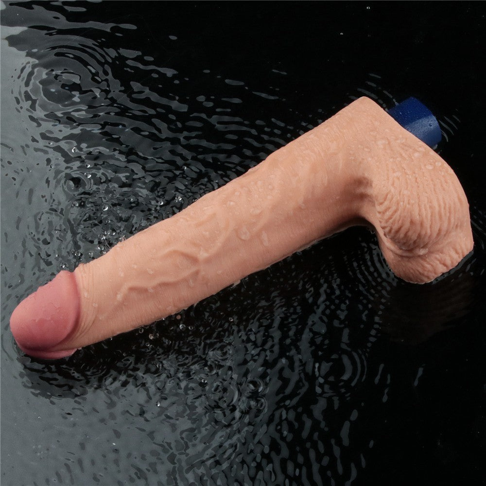 REAL SOFTEE 10" rechargeable vibrating dildo (flesh-colored)_B15O50_4