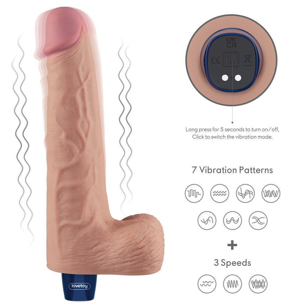 REAL SOFTEE 10" rechargeable vibrating dildo (flesh-colored)_B15O50_4