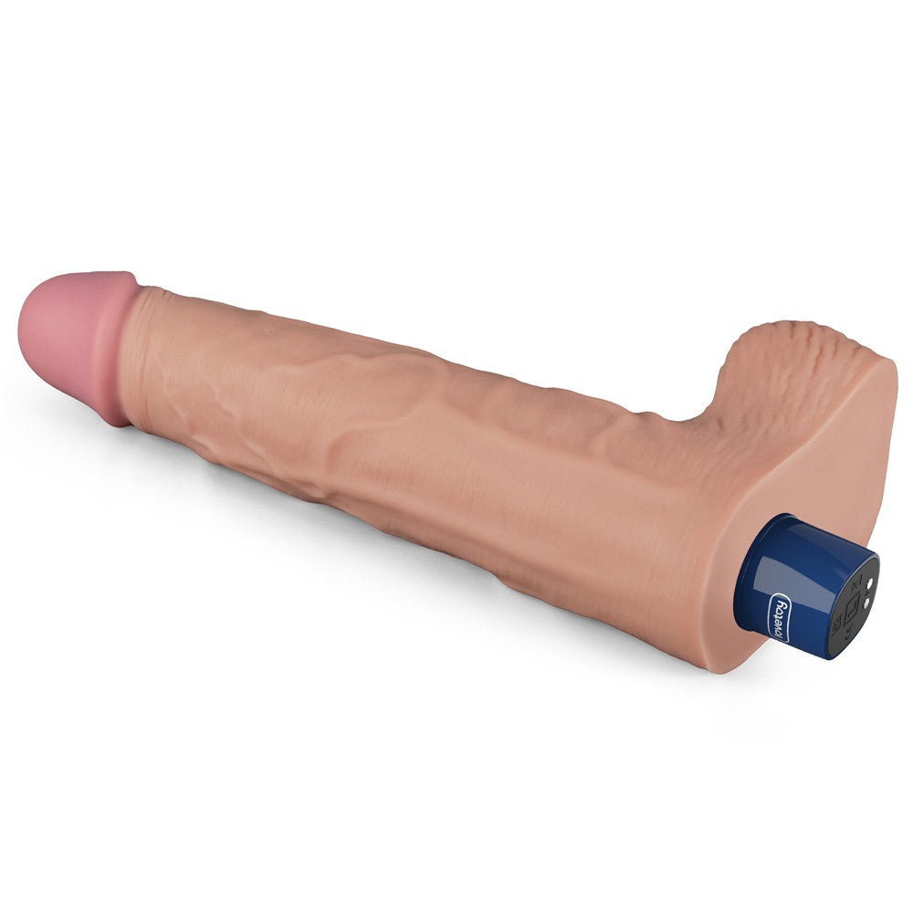 REAL SOFTEE 10" rechargeable vibrating dildo (flesh-colored)_B15O50_4
