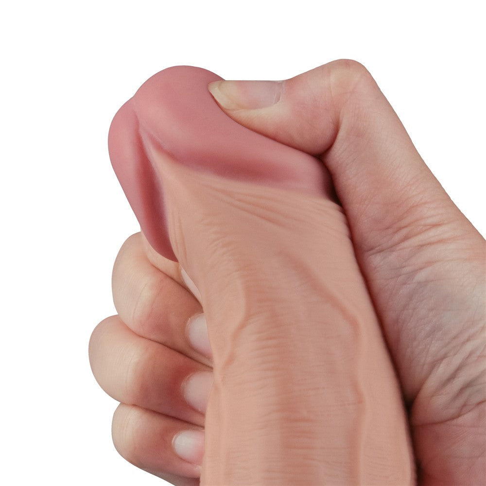 REAL SOFTEE 10" rechargeable vibrating dildo (flesh-colored)_B15O50_4