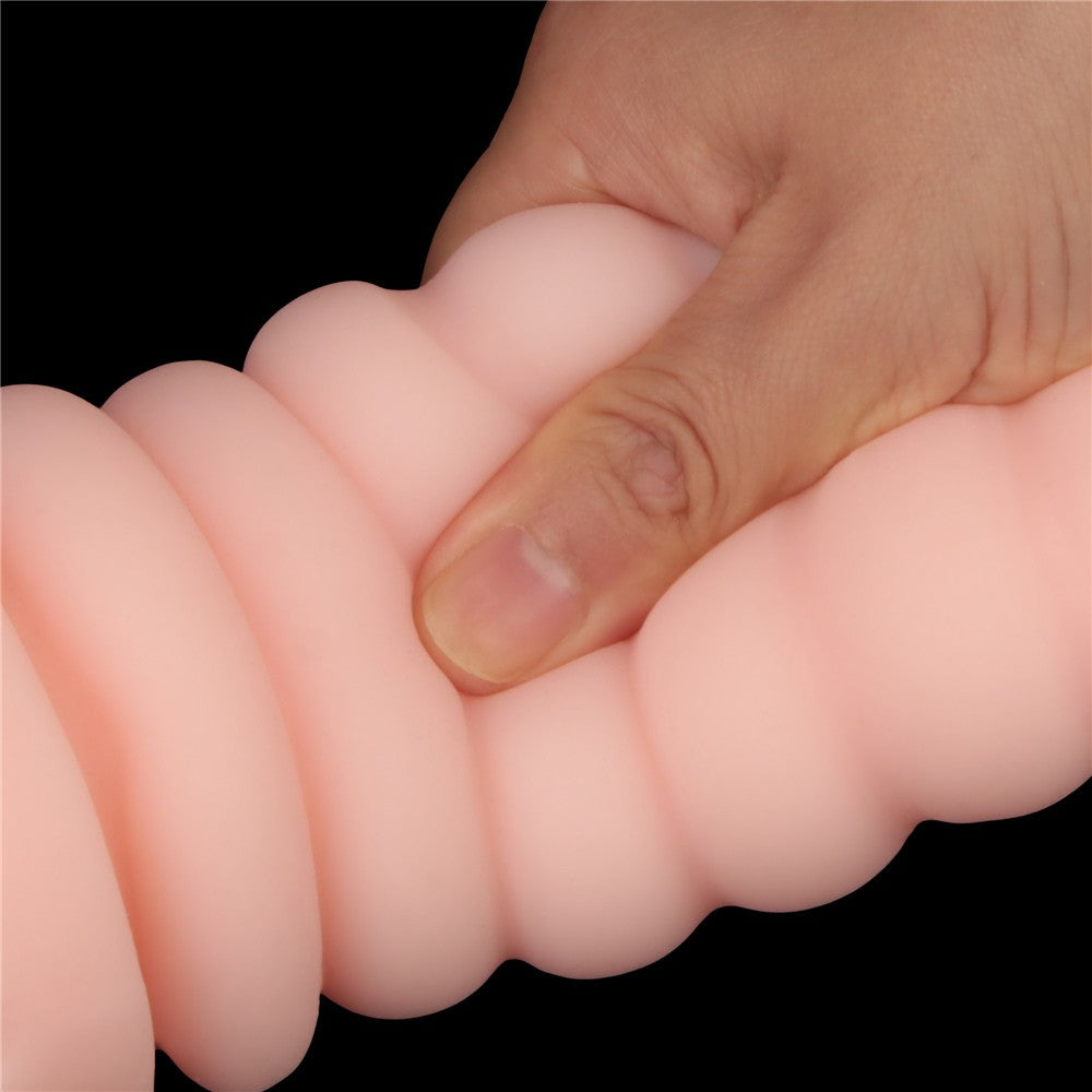 Vagina and ass with double side extension for virgin skin