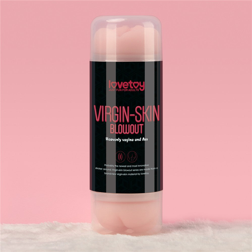 Vagina and ass with double side extension for virgin skin
