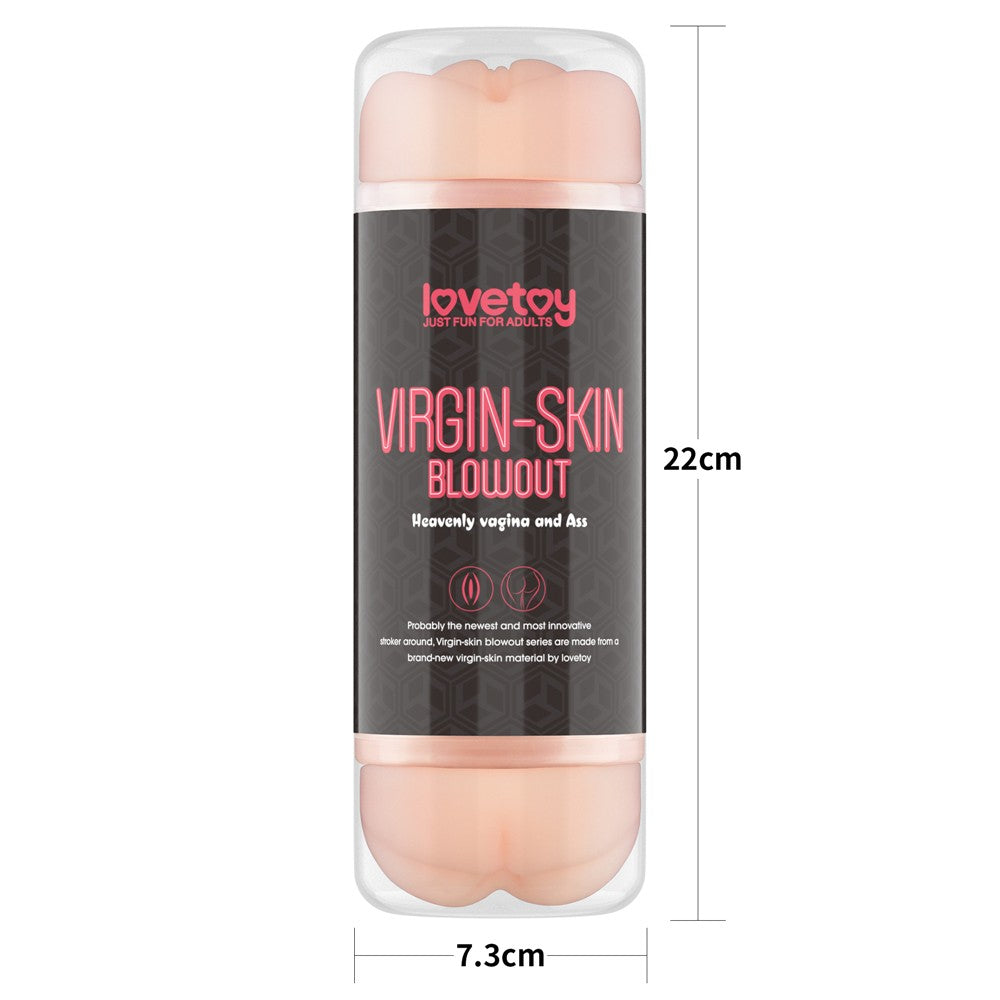Vagina and ass with double side extension for virgin skin