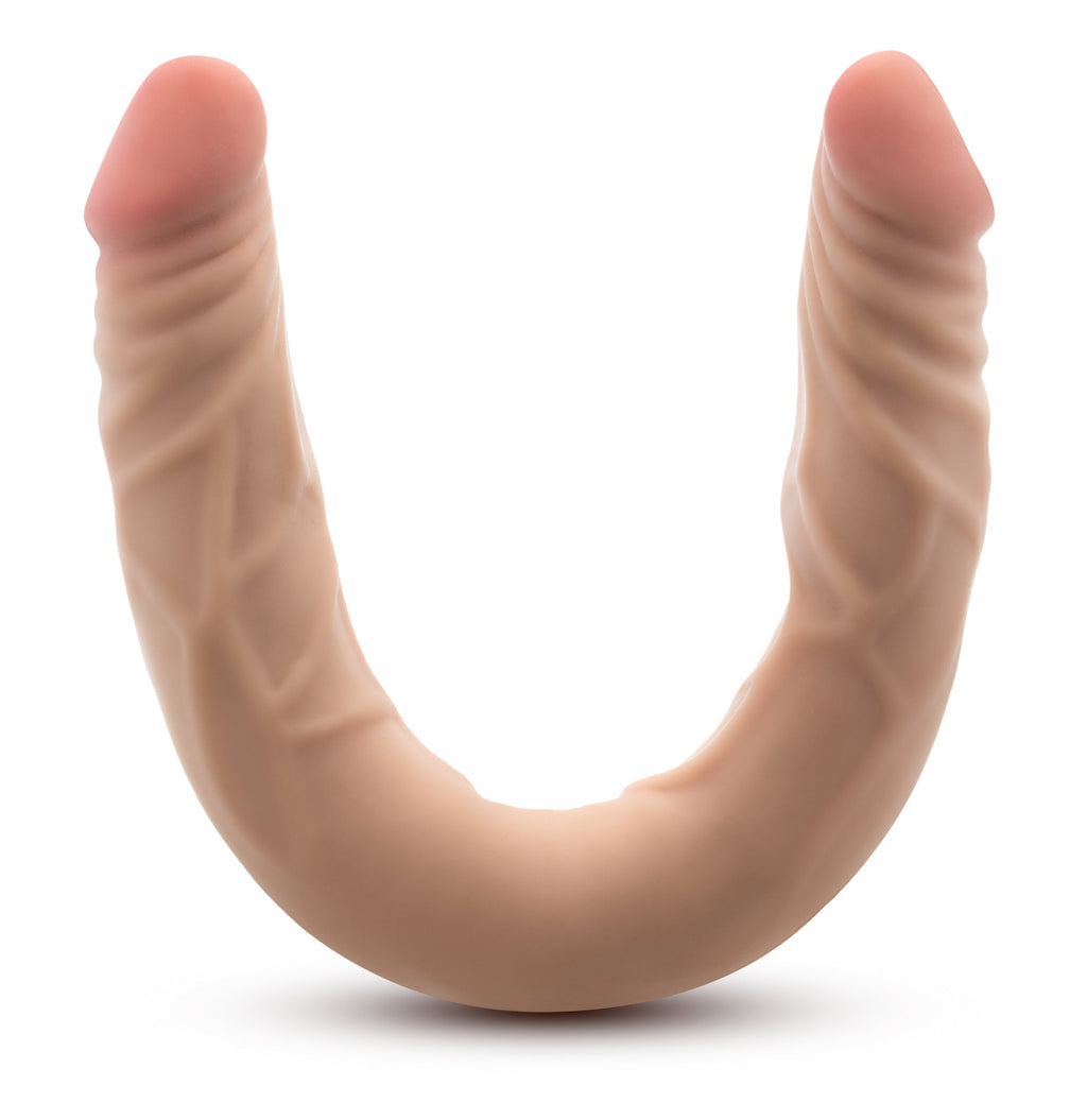 DR. SKIN PLUS 14" DOUBLE DONG DISPOSABLE BEIGE